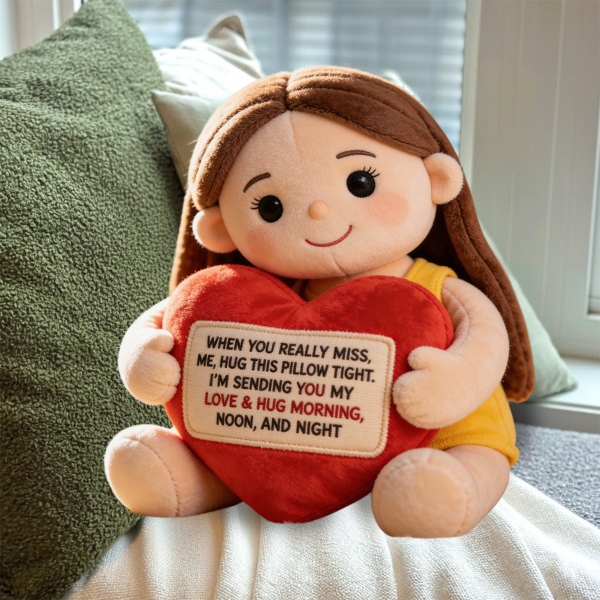 Personalized Memorial Latina Woman Faux Fur Shaped Pillow Bereavement Gift