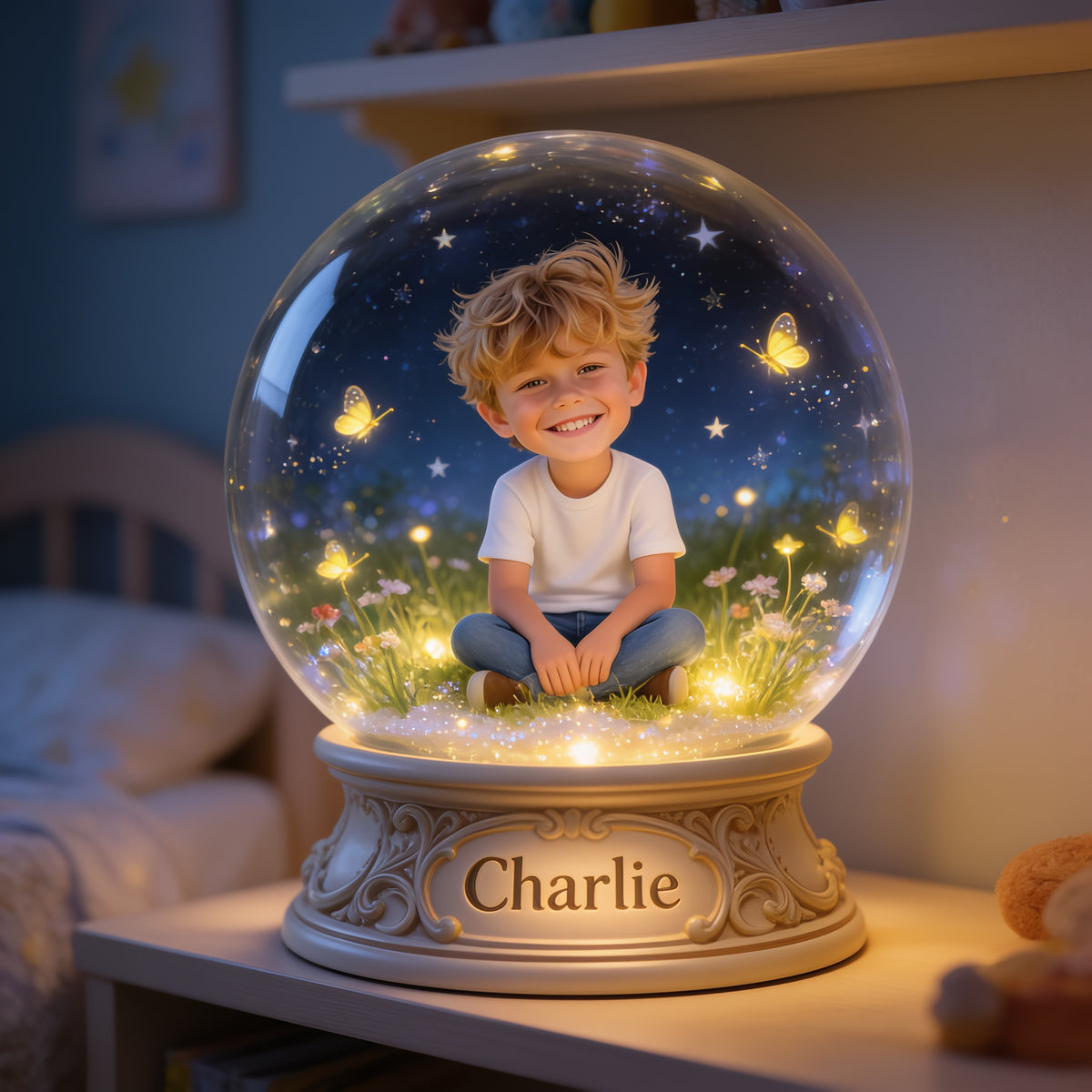Personalized Little Boy Custom Shaped Acrylic Plaque, Kid Gift for Son Grandson Nephew