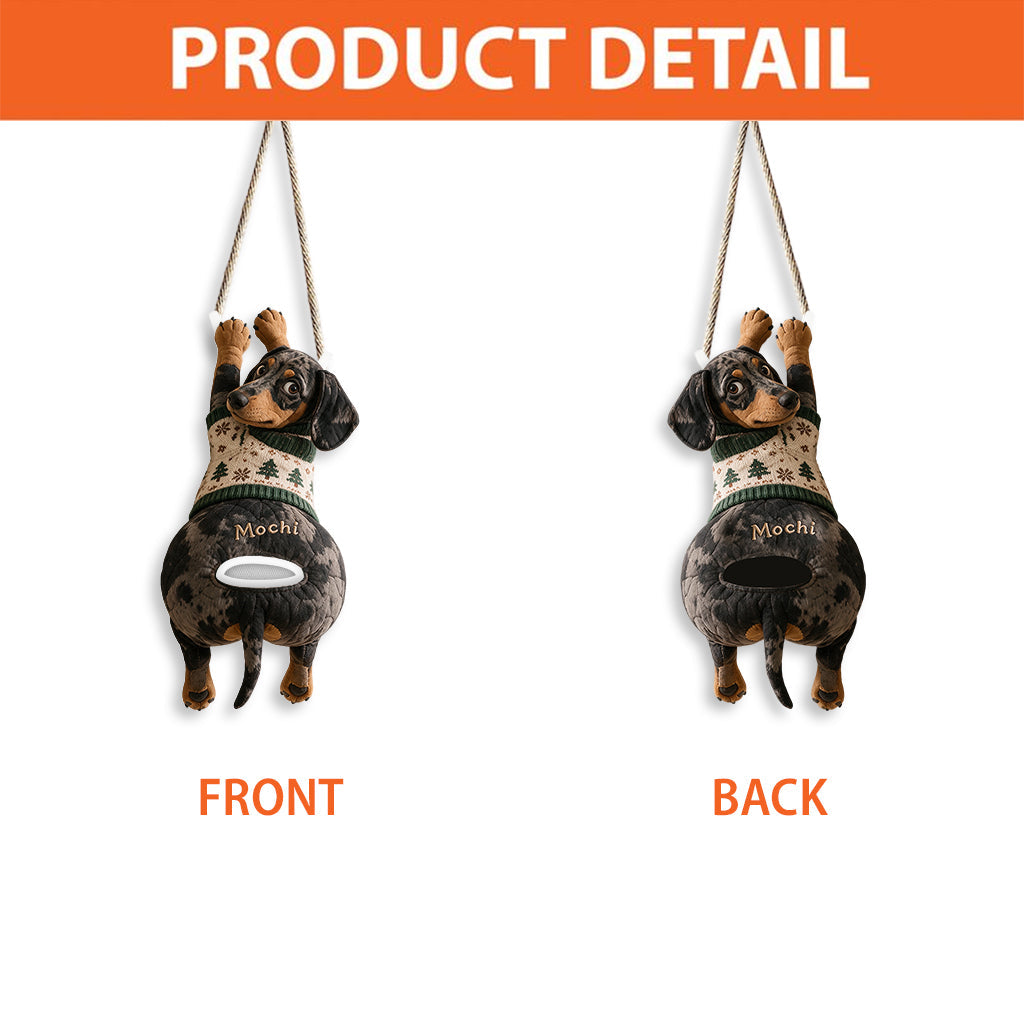 Personalized Fawn Pug Pull-Out Hanging Organizer Cute Home Storage