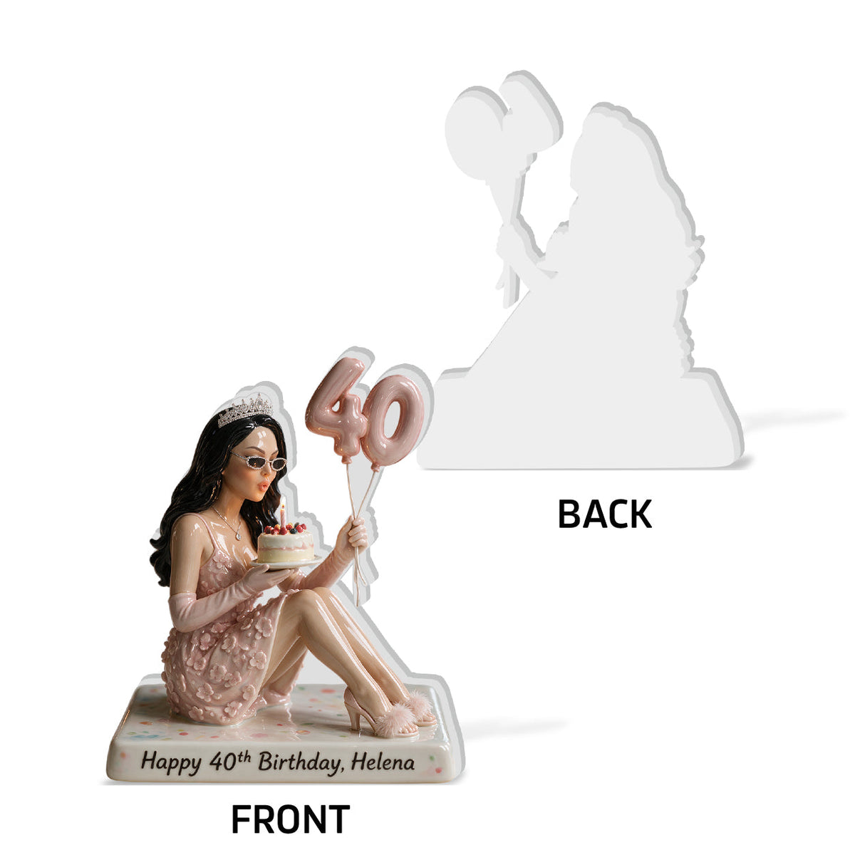 Personalized Birthday Little Girl 3D Plaque, Keepsake Gift for Daughter Granddaughter Niece