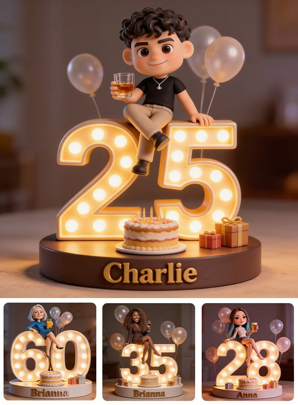 Personalized 25th Birthday Latino Man Custom Shaped Acrylic Plaque Gift for Him