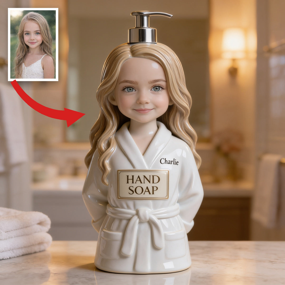Personalisierter Seifenspender für kleine Mädchen – individuelles Geschenk für das Kinderbad