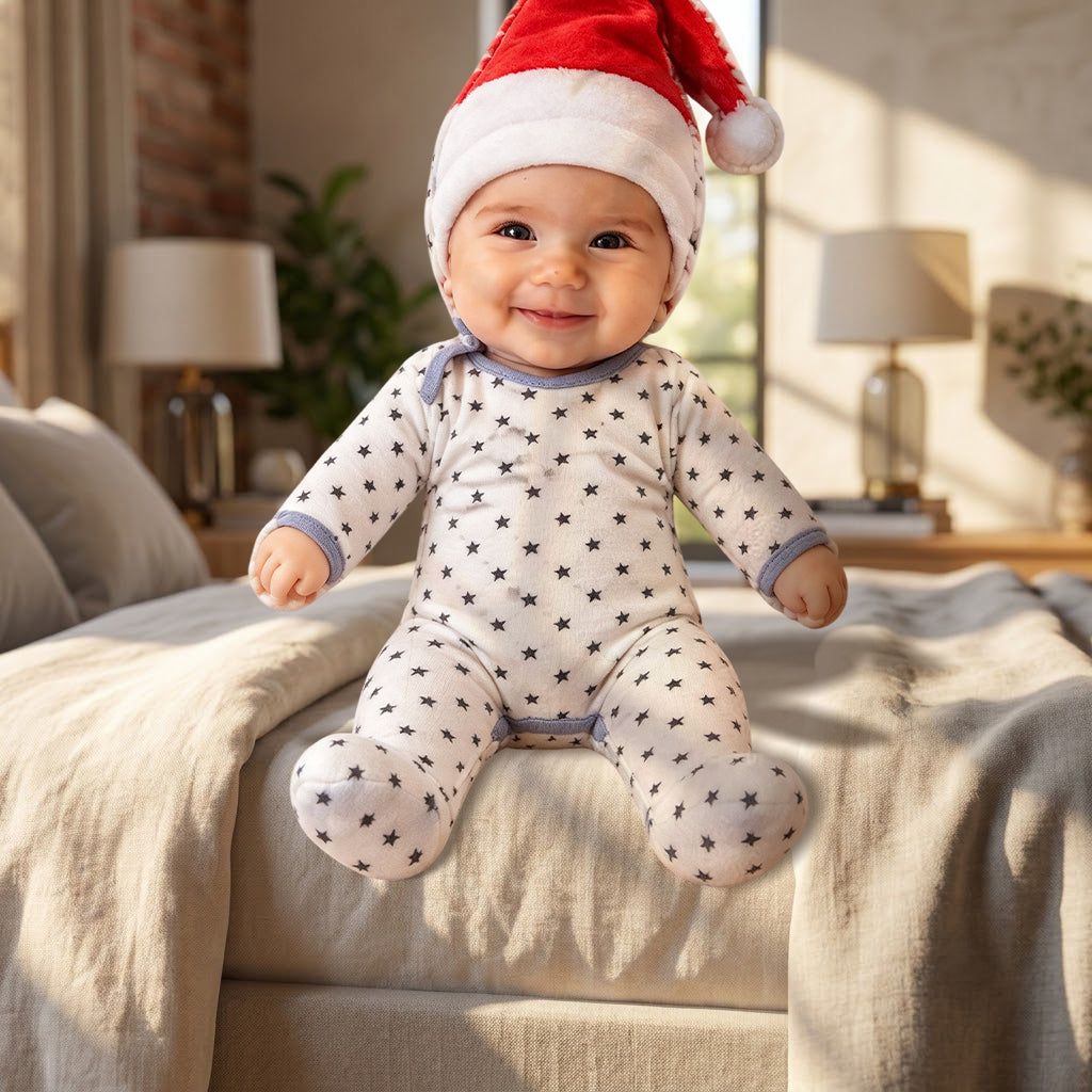 Custom Photo Black Little Girl Posable Plush Doll Gift for Daughter Granddaughter Niece