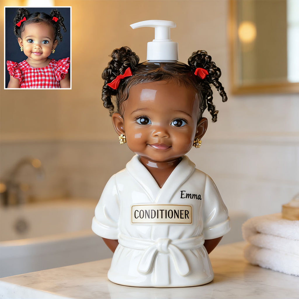 Personalized Christmas Baby Boy Soap Dispenser Festive Bathroom Gift