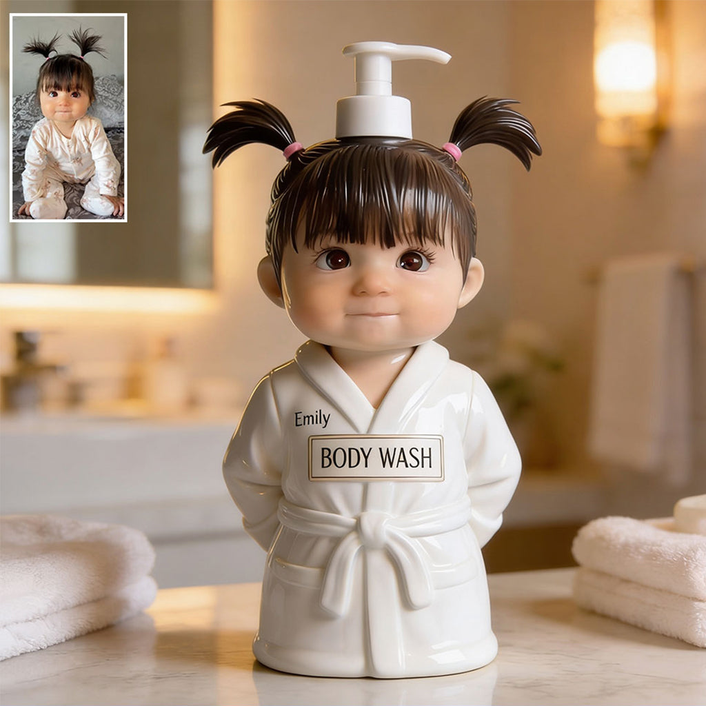 Personalized Latina Little Girl Soap Dispenser Kids Bathroom Decor Gift