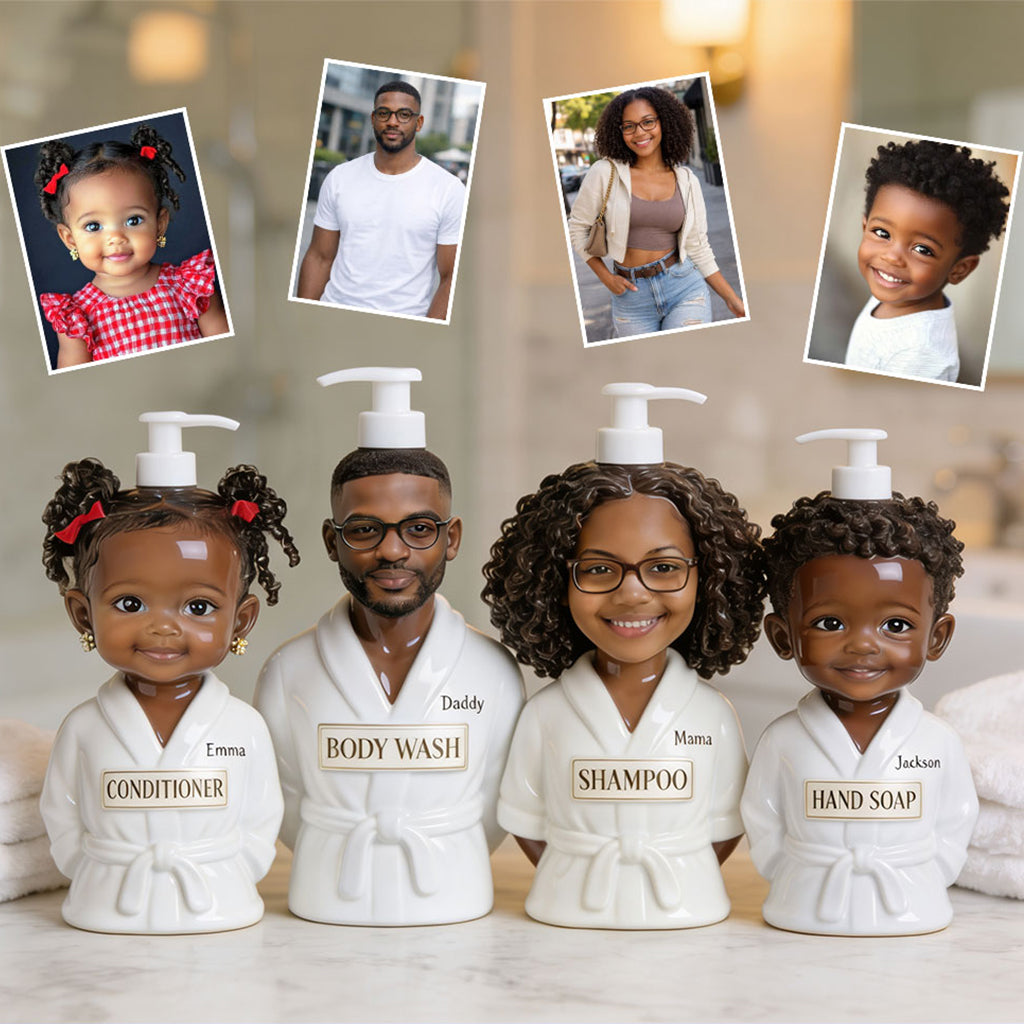 Personalized Christmas Baby Boy Soap Dispenser Festive Bathroom Gift