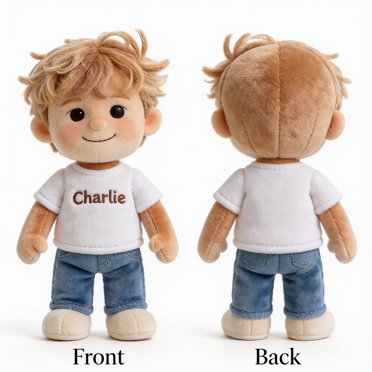 Personalized Little Boy Plush Keychain Gift for Son Grandson Nephew