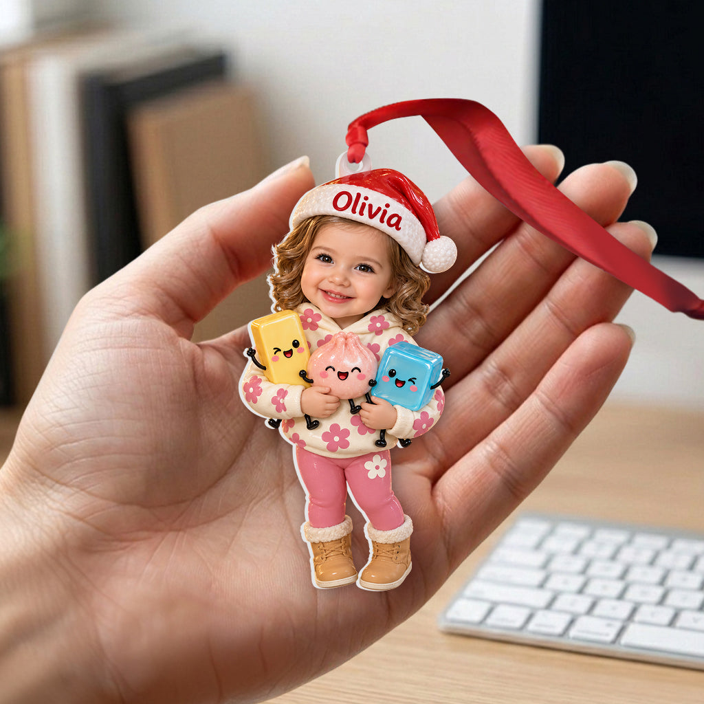 Personalized Christmas Baby Boy 3D Ornament Gift for Kids