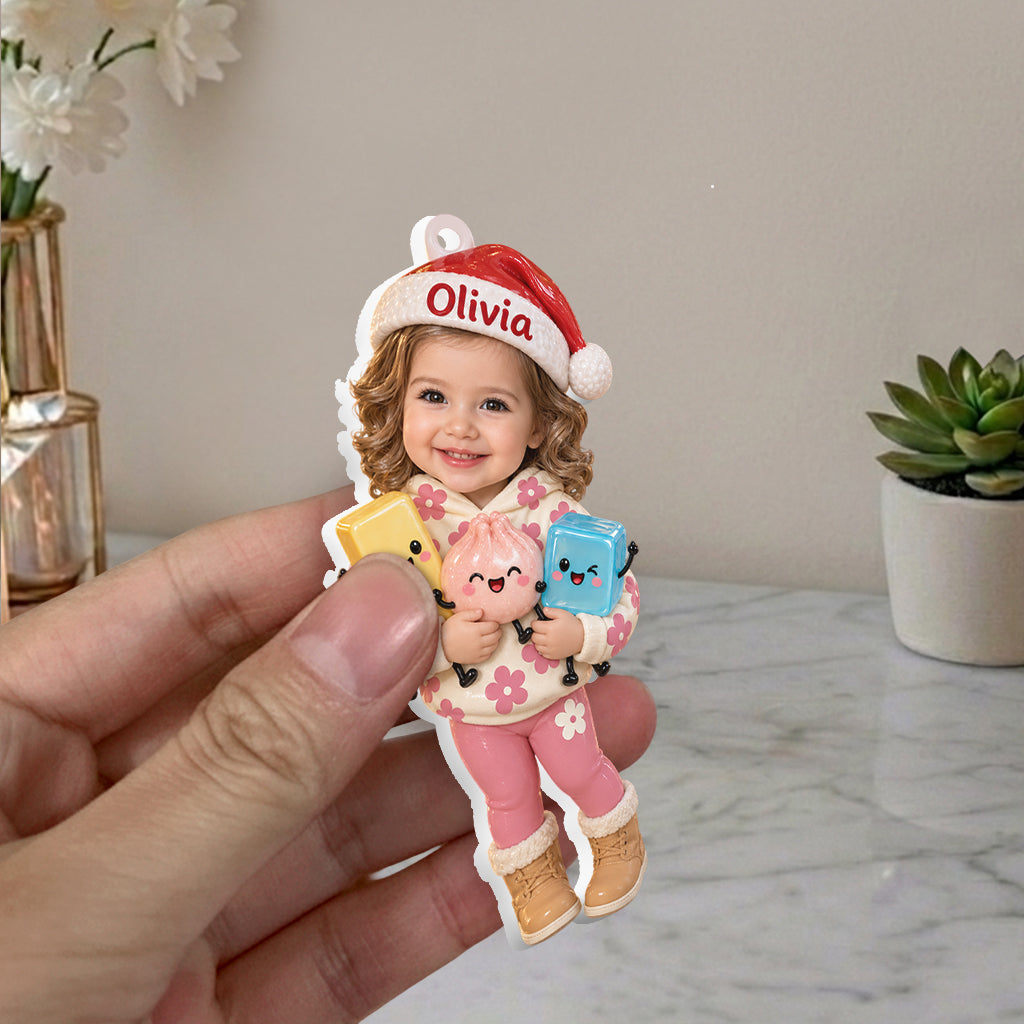 Ornement 3D de Noël personnalisé Petit Garçon Latino - Cadeau Fils Petit-fils Neveu