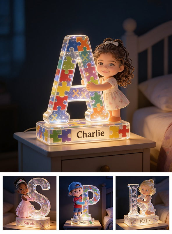 Personalized Latina Little Girl Acrylic LED Night Light Custom Gift for Daughter Granddaughter Niece