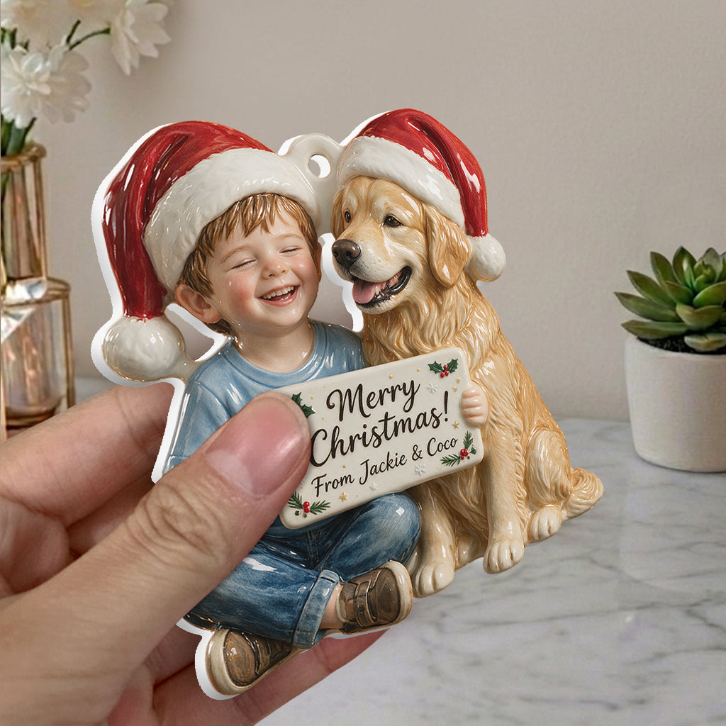 Personalized Christmas Latino Little Boy Premium 3D Resin Ornament Holiday Keepsake Gift