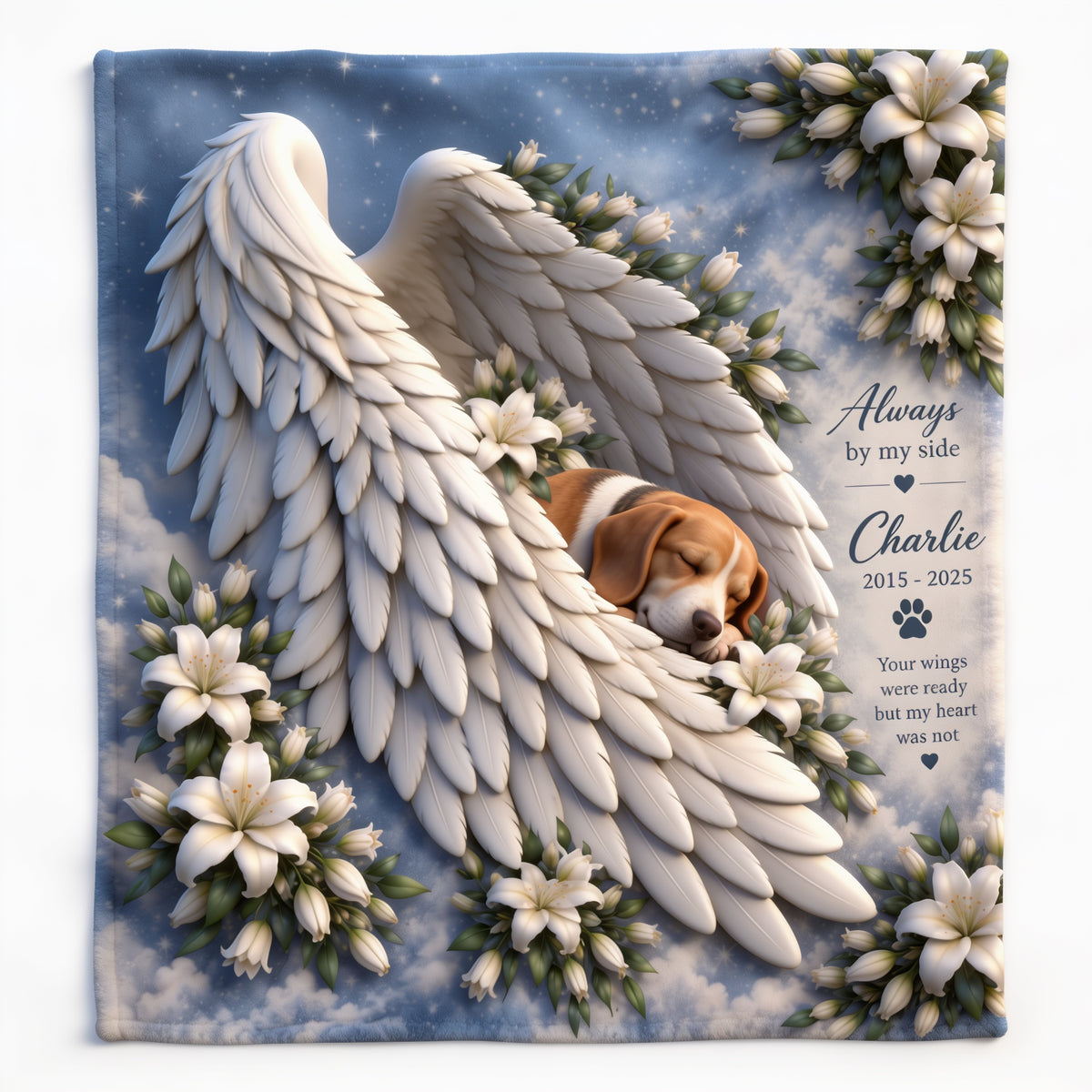 Personalized Adult Tricolor Beagle Memorial Wearable Blanket Pet Loss Gift