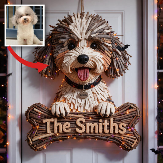 Personalized Halloween Poodle LED Light Acrylic Sign