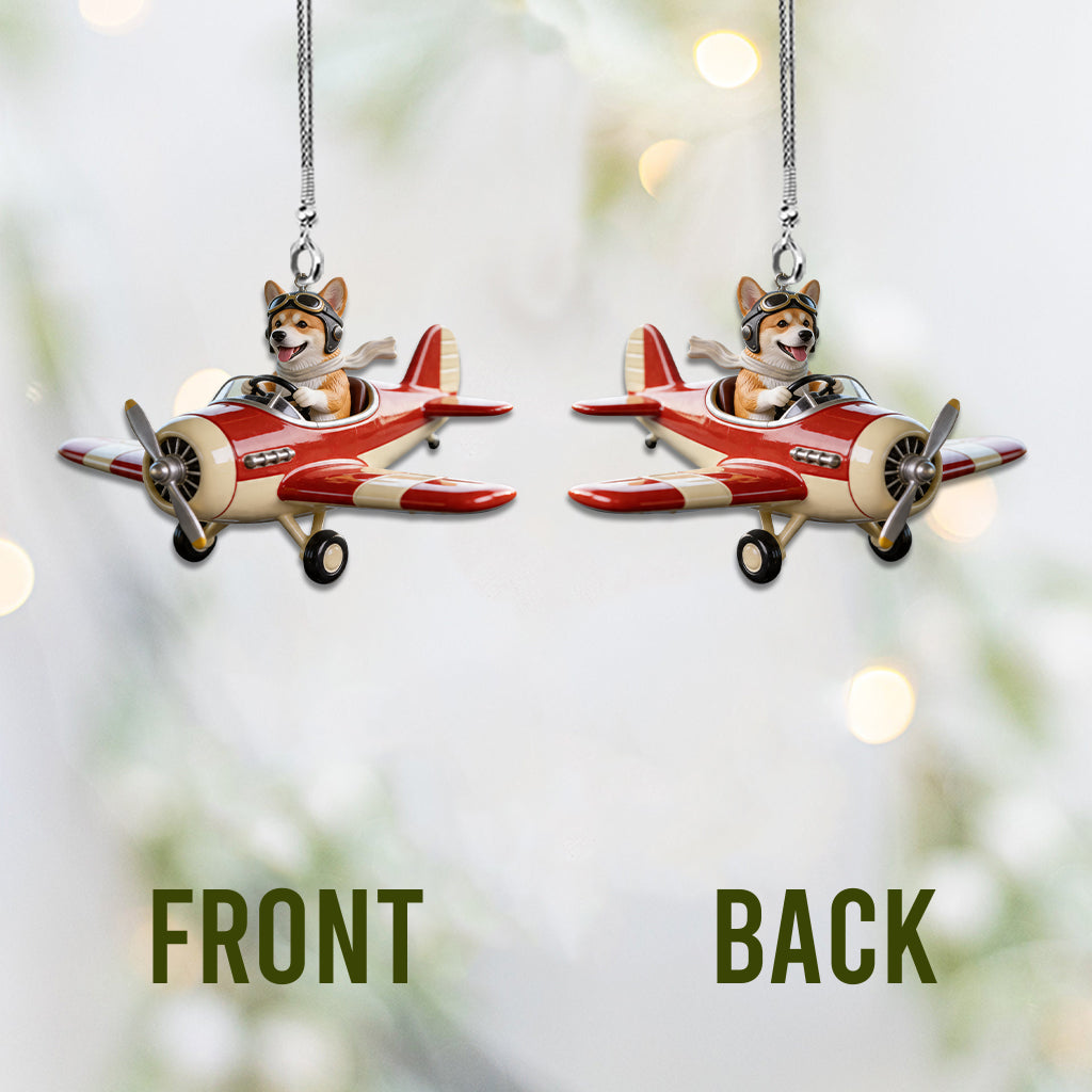 Custom Photo Adult Fawn White Bulldog Car Ornament, Dog Lover Gift