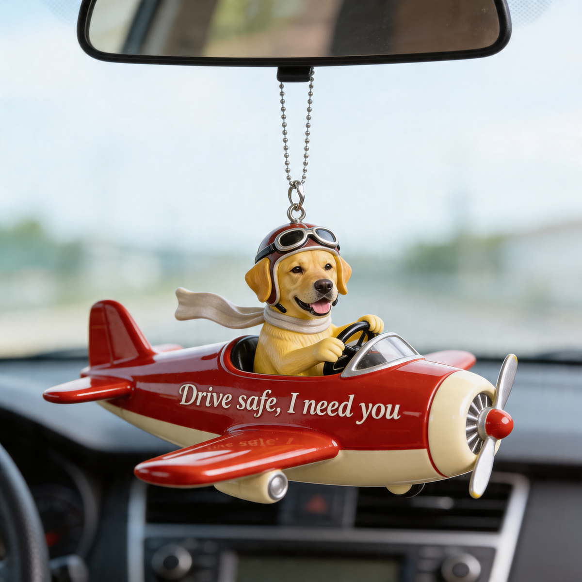 Custom Photo Black and White Spotted Dalmatian Car Ornament Dog Lover Gift