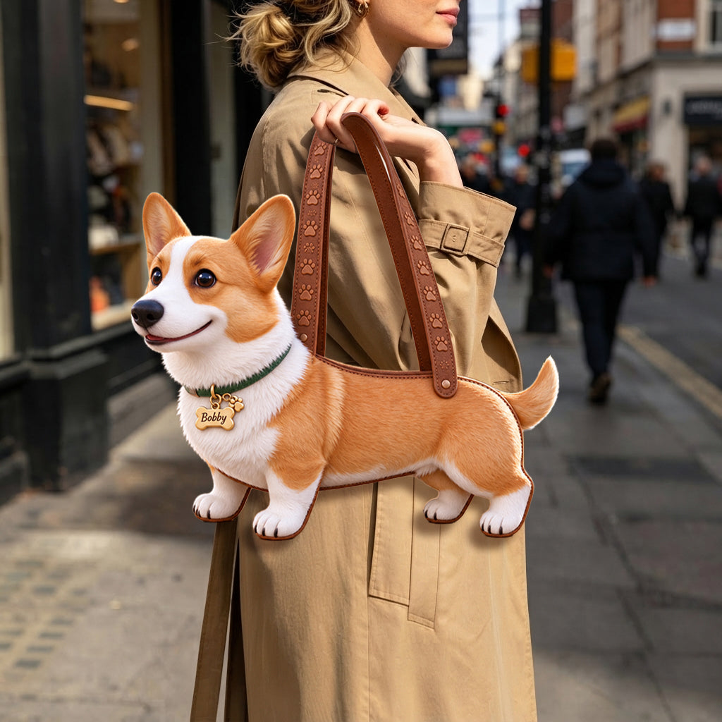 Personalized Adult Black and Tan Rottweiler Custom Shape Tote Bag Pet Owner Gift