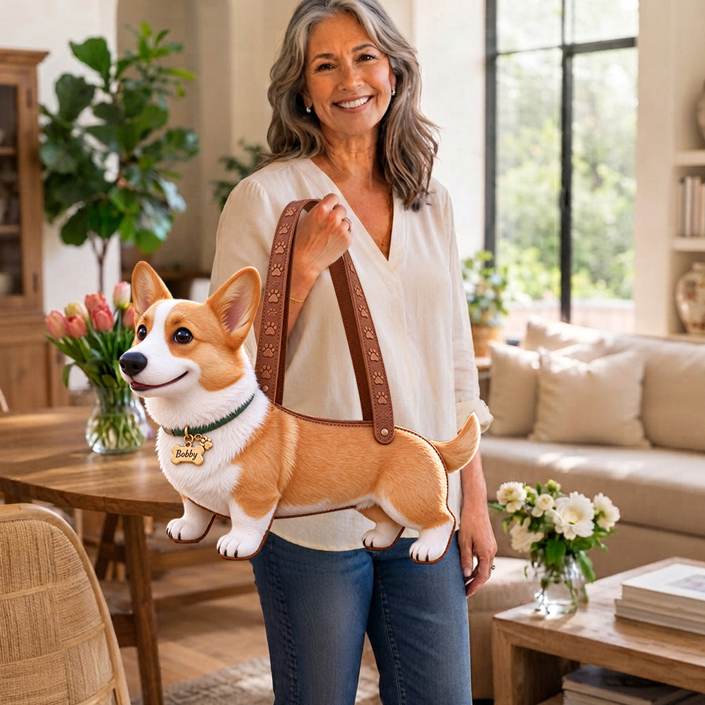 Personalized Tricolor Adult Beagle Custom Shape Tote Bag Dog Lover Gift