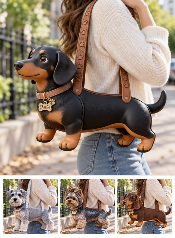 Personalized Adult Black and Tan Rottweiler Custom Shape Tote Bag Pet Owner Gift