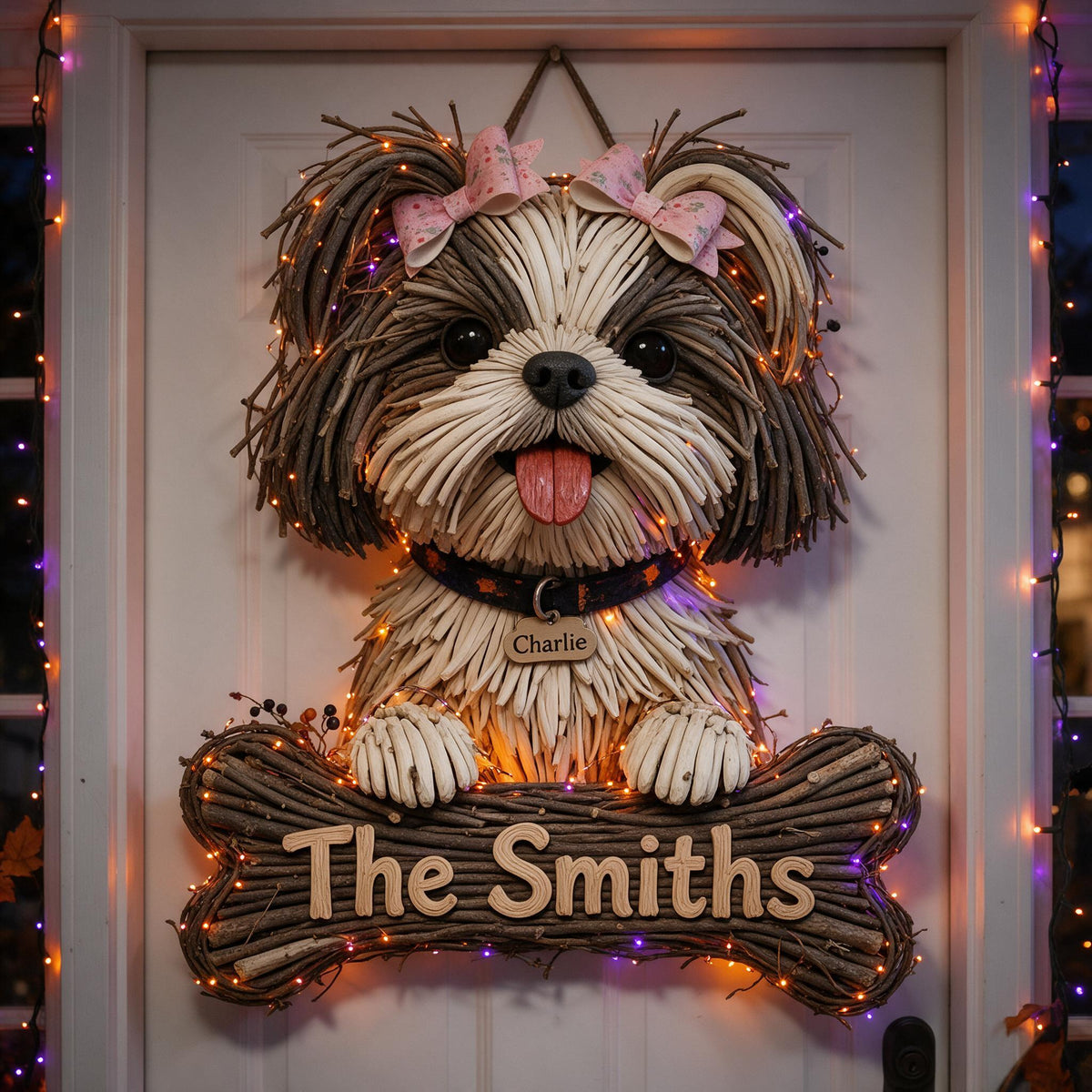 Personalized Halloween Shih Tzu LED Light Acrylic Sign Home Decor