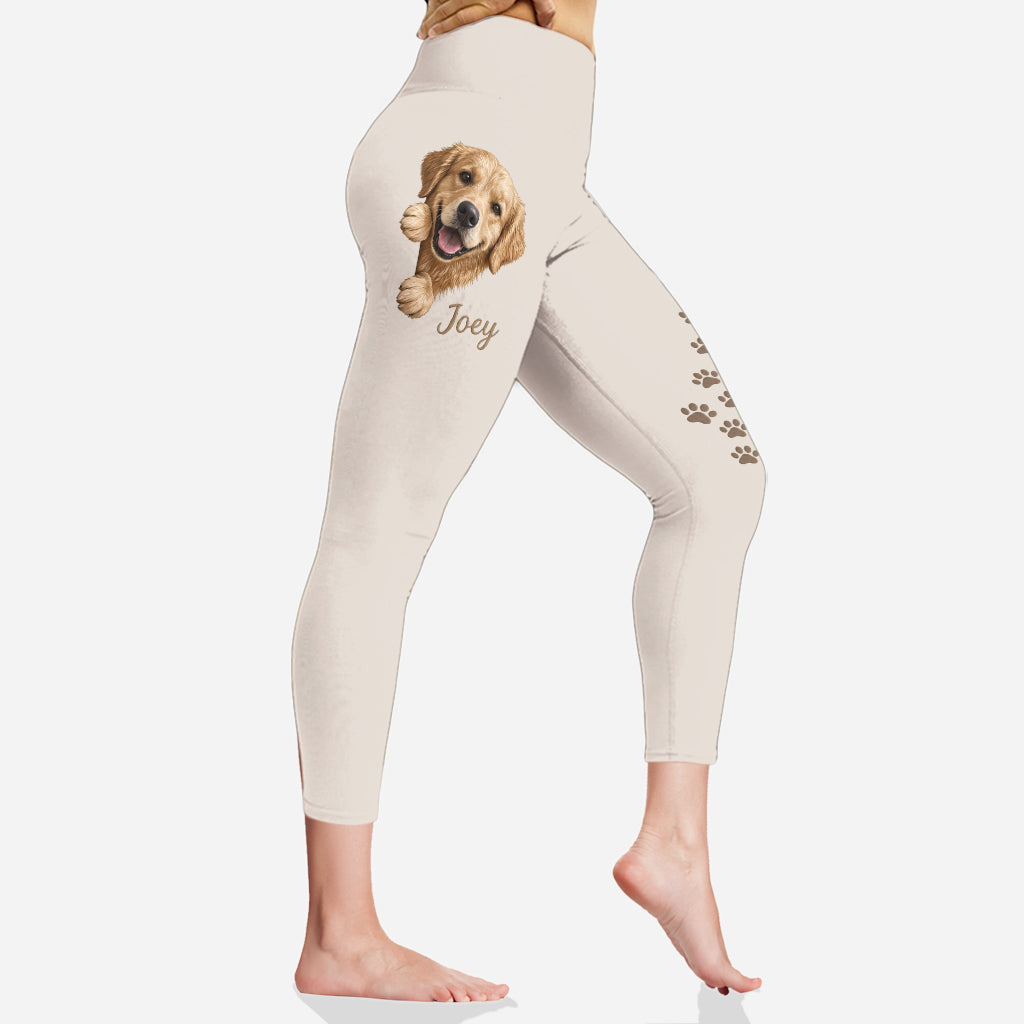 Personalized Adult Golden Retriever Zip Hoodie & Leggings Loungewear Set
