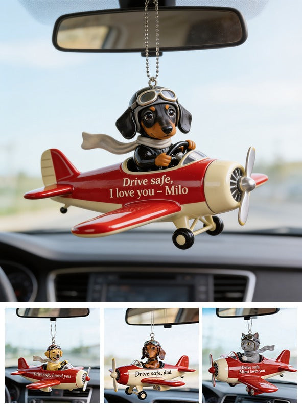 Custom Photo Dachshund Puppy Car Ornament, Dog Lover Car Hanging Decor Gift