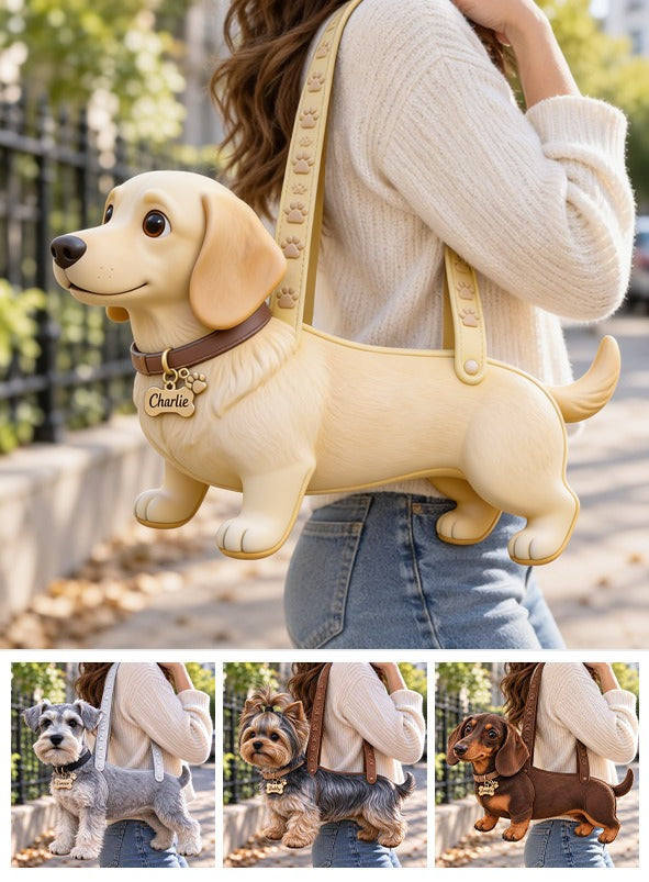 Personalized Pale Cream Yellow Labrador Retriever Custom Shape Tote Bag Dog Lover Gift