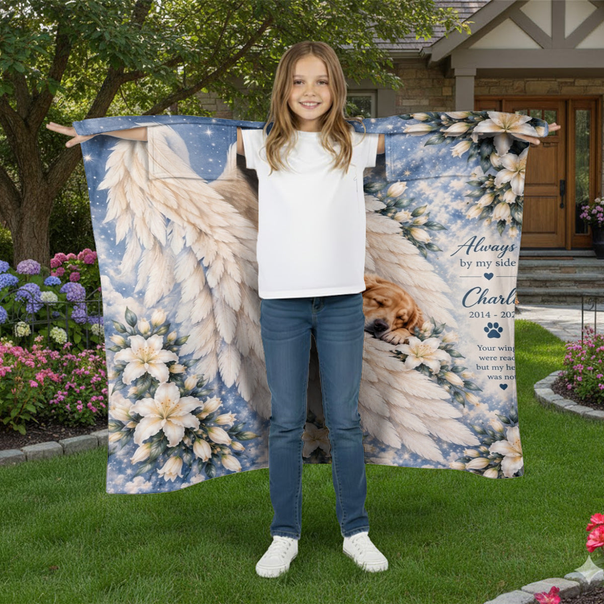 Personalized Shih Tzu Memorial Wearable Blanket Pet Remembrance Keepsake