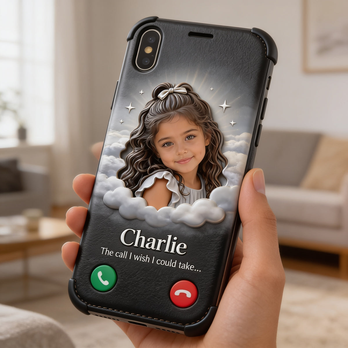Personalized Latina Little Girl Memorial Leather Phone Case