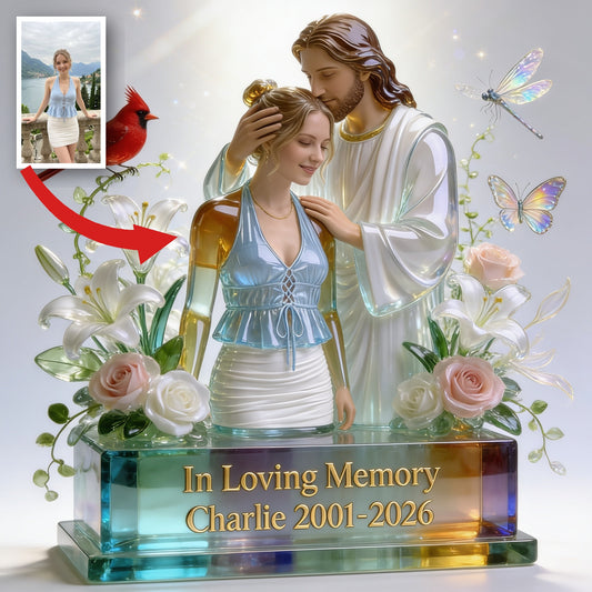 Personalized In Loving Memory Woman Custom Shaped Acrylic Plaque Memorial Gift