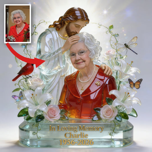 Personalized In Loving Memory Older Woman Grandma Custom Acrylic Plaque Memorial Gift
