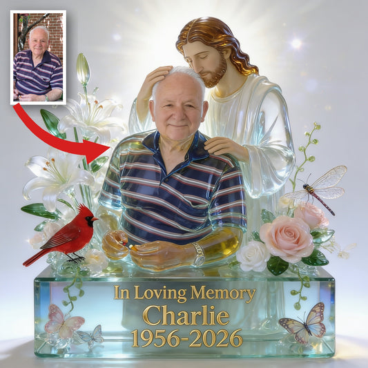 Personalized In Loving Memory Older Man Grandfather Memorial Acrylic Plaque