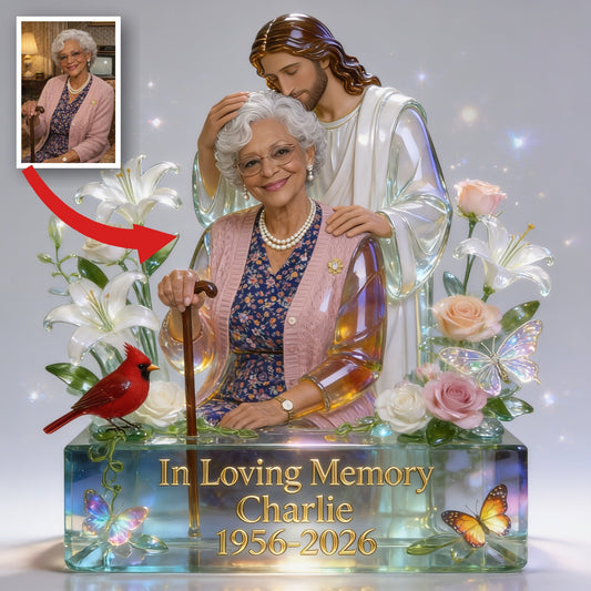 Personalized In Loving Memory Older Black Woman Grandma Custom Acrylic Plaque Memorial Gift