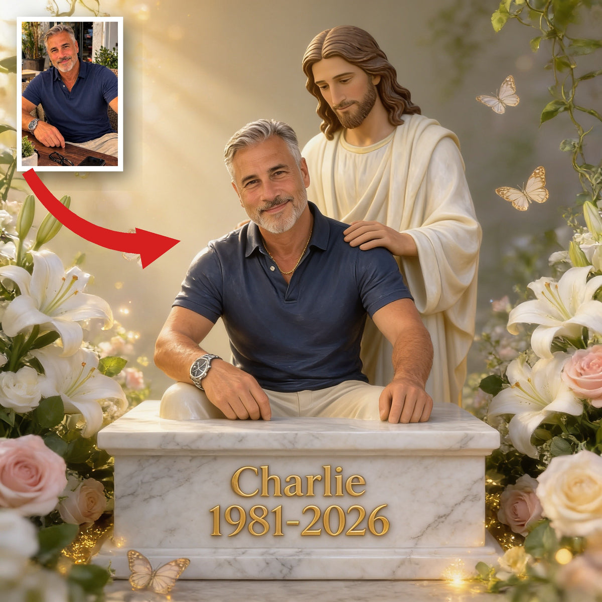 Personalized Memorial Middle-Aged Man Dad Husband Custom Acrylic Plaque