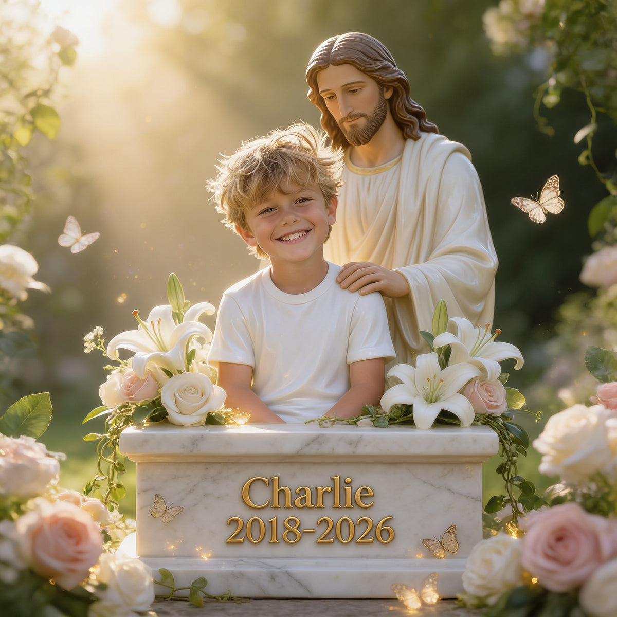 Personalized Little Boy Memorial Custom Acrylic Plaque Keepsake