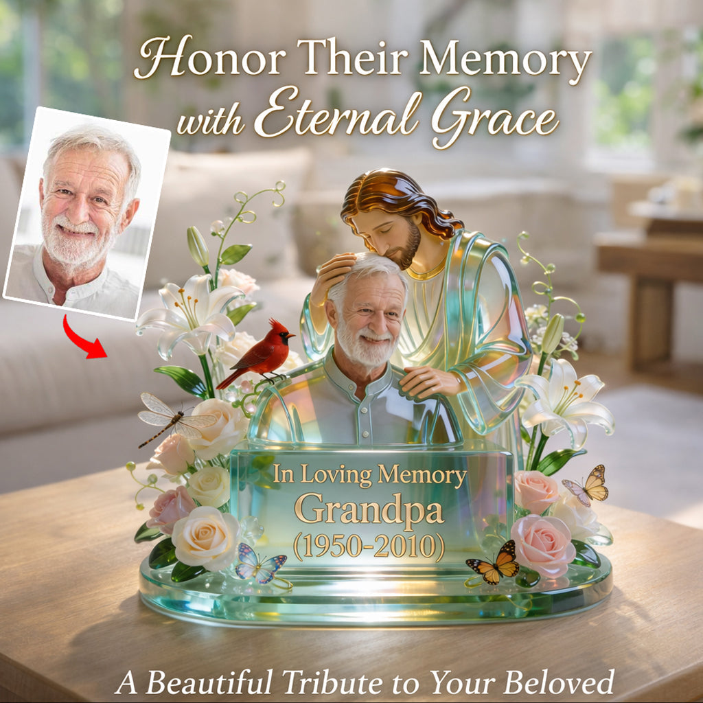 Personalized In Loving Memory Man Custom Shaped Acrylic Plaque Memorial Gift