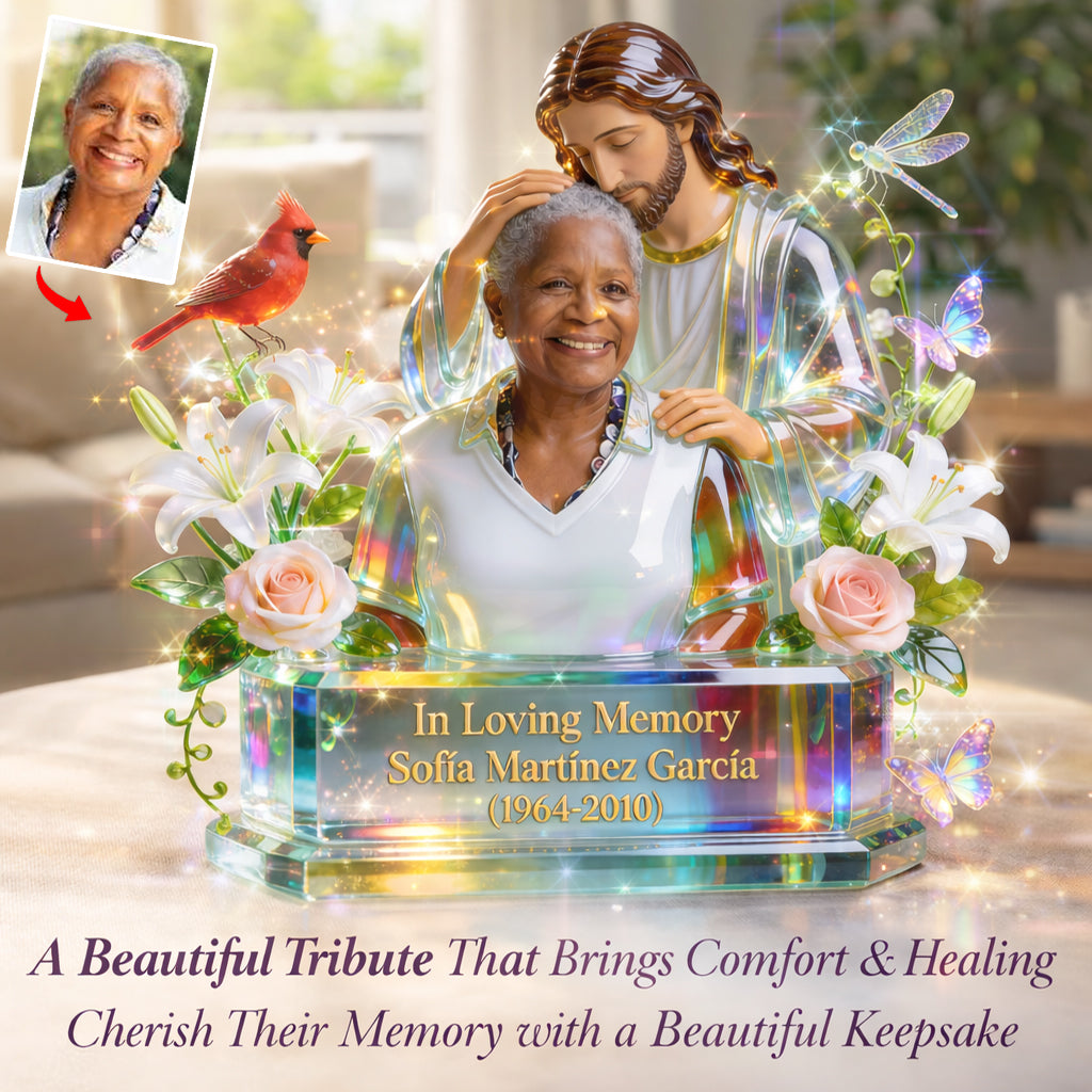 Personalized In Loving Memory Middle-Aged Latino Man Custom Acrylic Plaque Memorial Gift