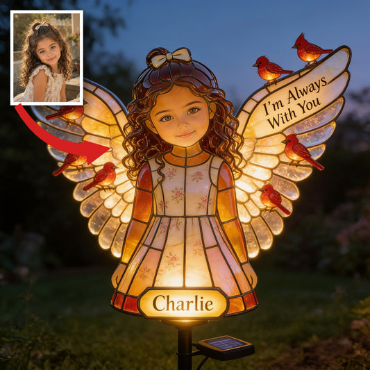 Personalized Latina Little Girl Memorial Garden Solar Light Sympathy Gift