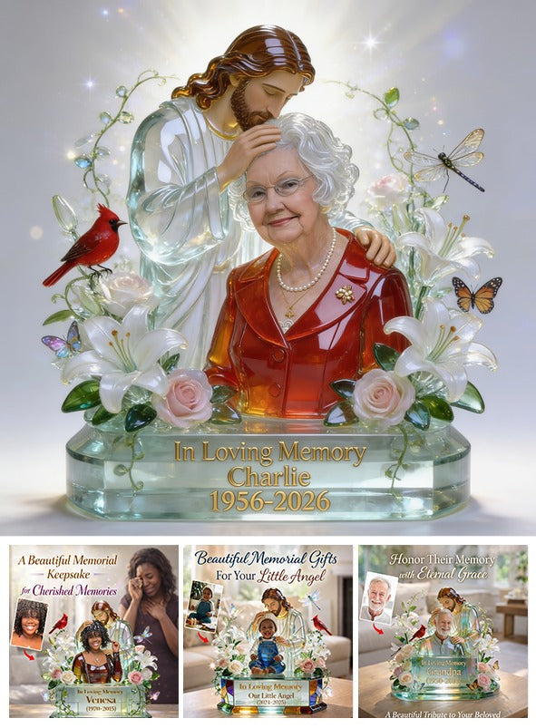 Personalized In Loving Memory Older Woman Grandma Custom Acrylic Plaque Memorial Gift