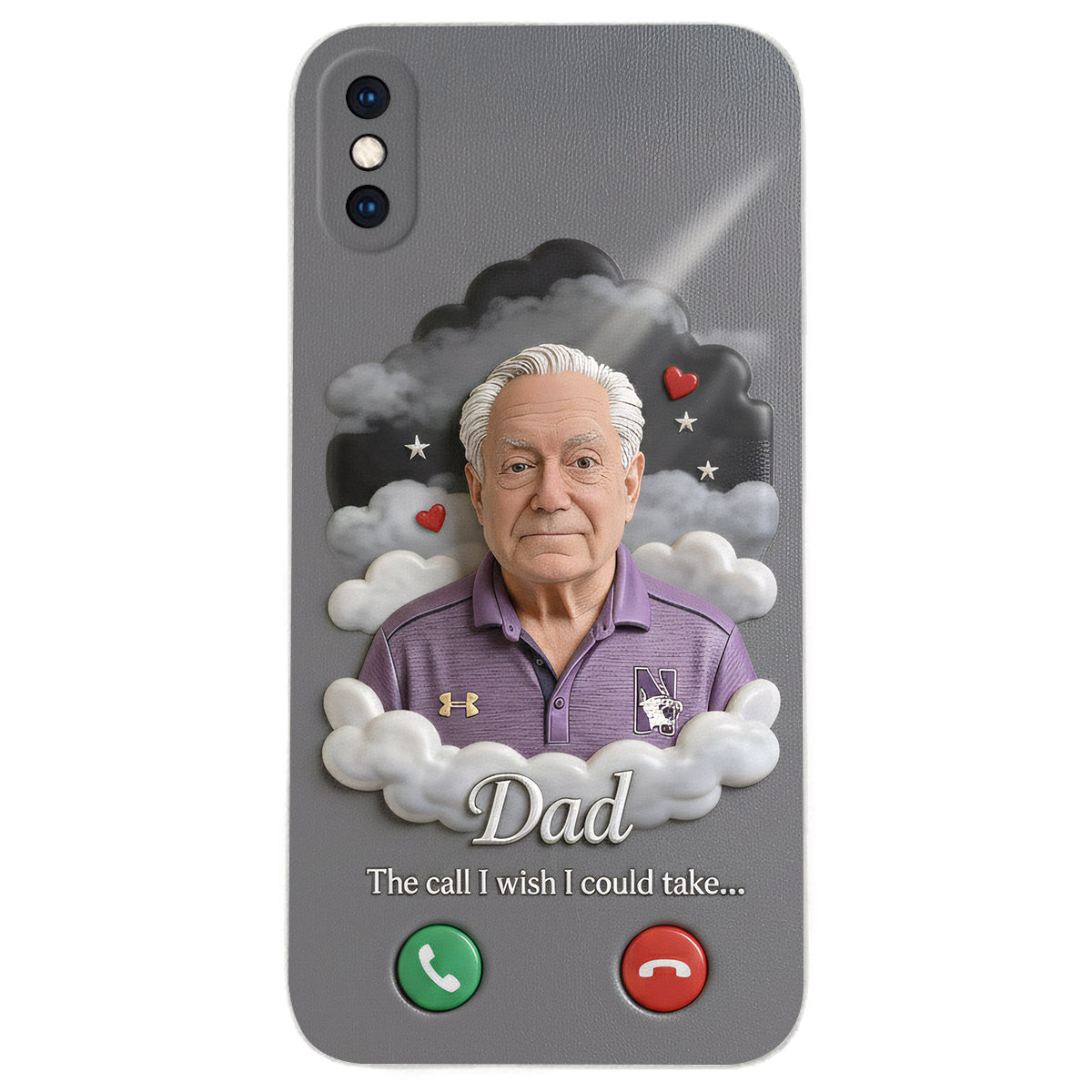 Personalized Middle-Aged Black Woman Memorial Leather Phone Case Remembrance Gift