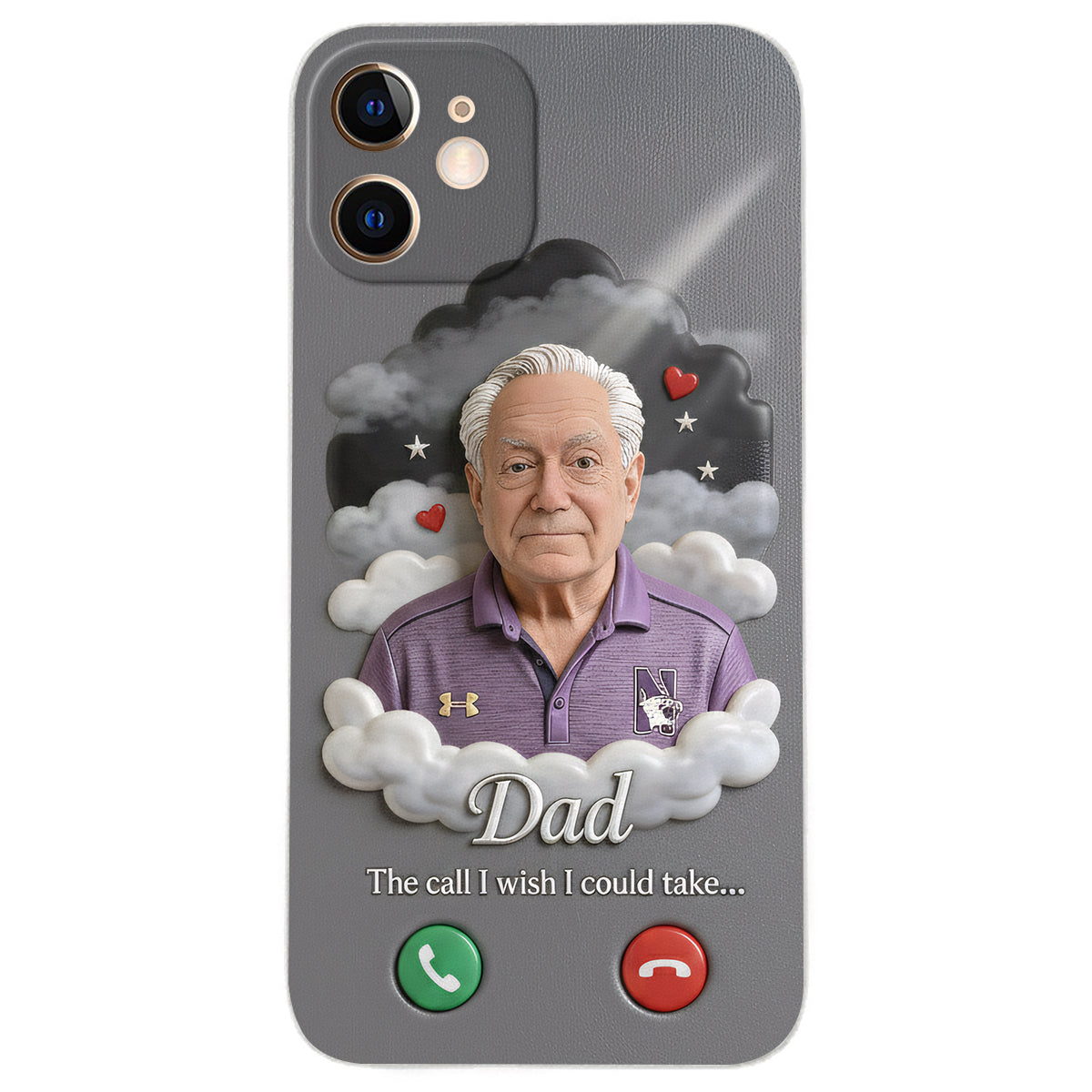 Personalized Middle-Aged Latina Woman Memorial Leather Phone Case Mom Wife Remembrance Gift