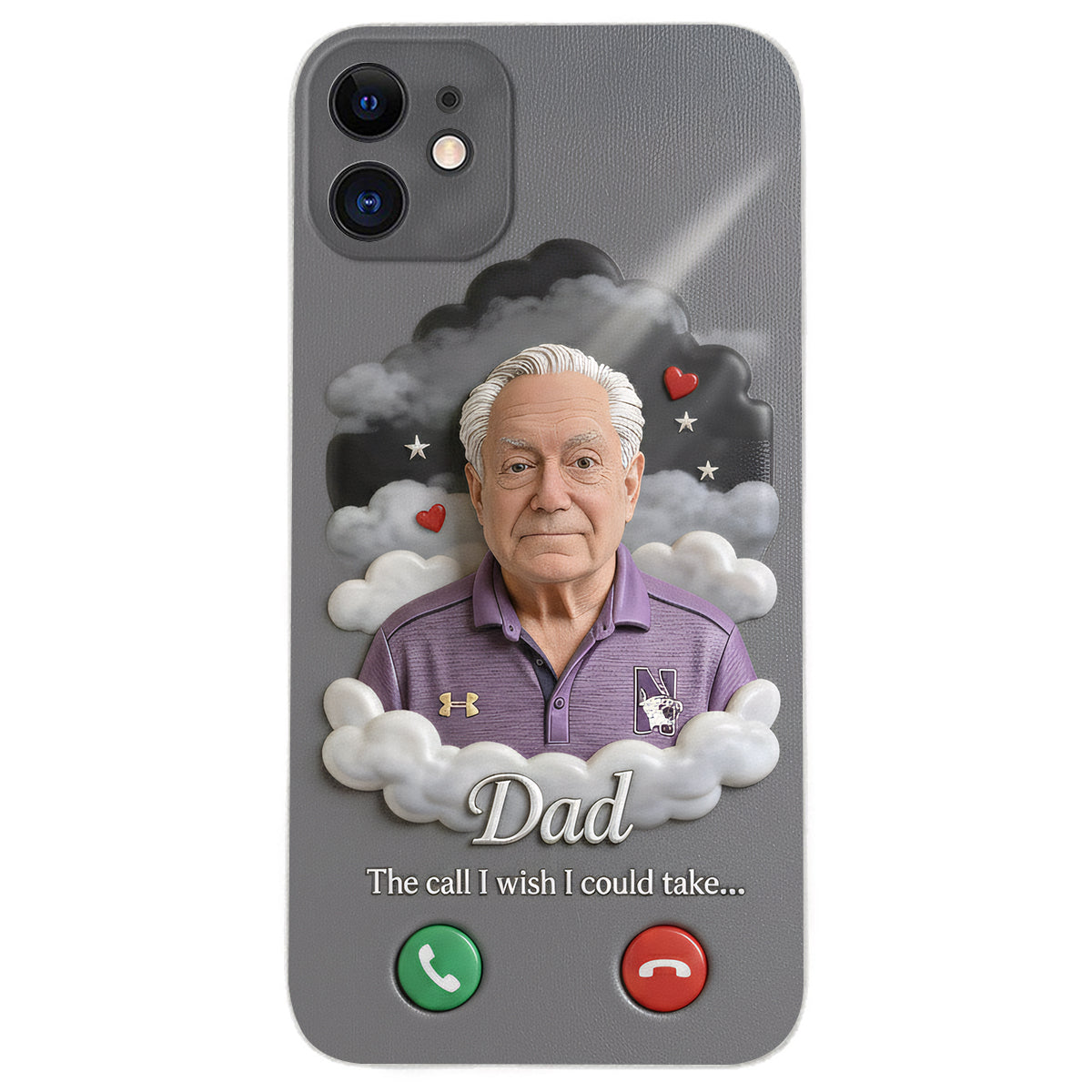 Personalized Memorial Woman Leather Phone Case Remembrance Gift