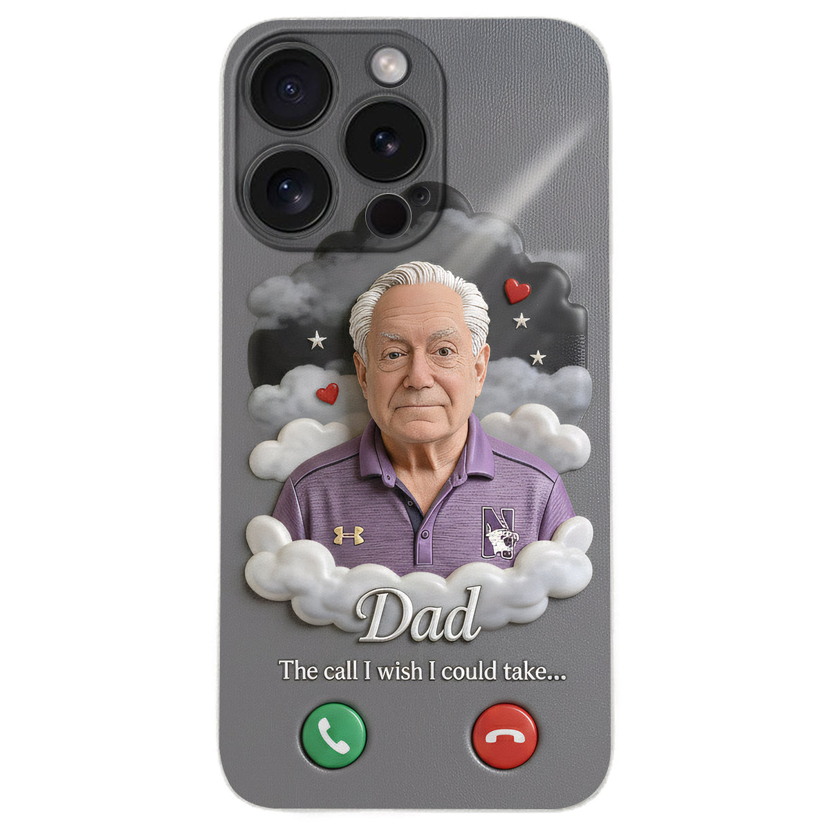 Personalized Latino Man Memorial Leather Phone Case Remembrance Gift