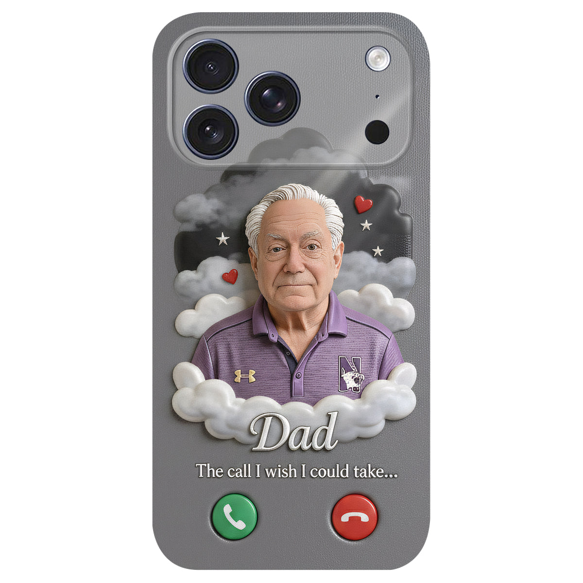 Personalized Middle-Aged Black Woman Memorial Leather Phone Case Remembrance Gift