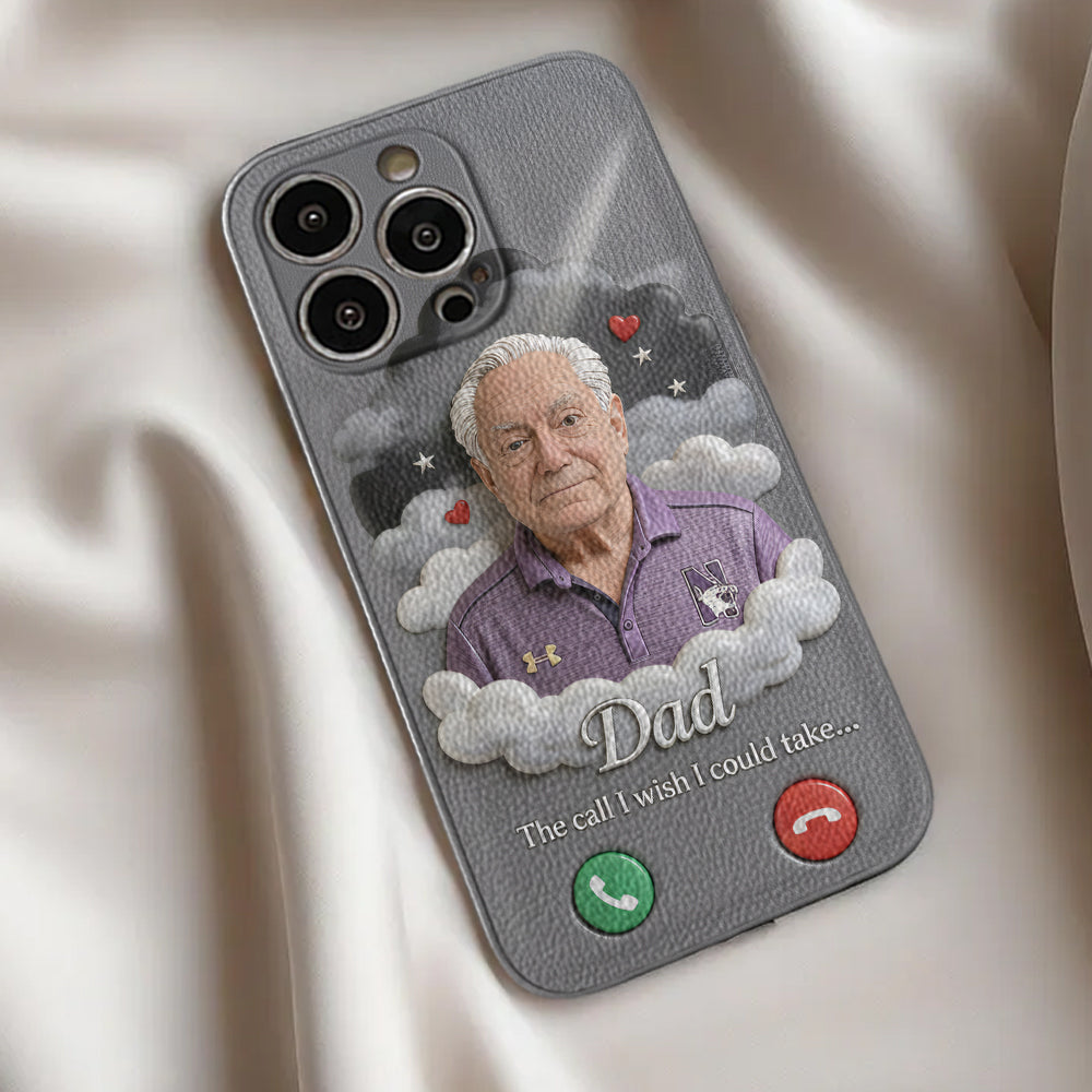 Personalized Memorial Woman Leather Phone Case Remembrance Gift