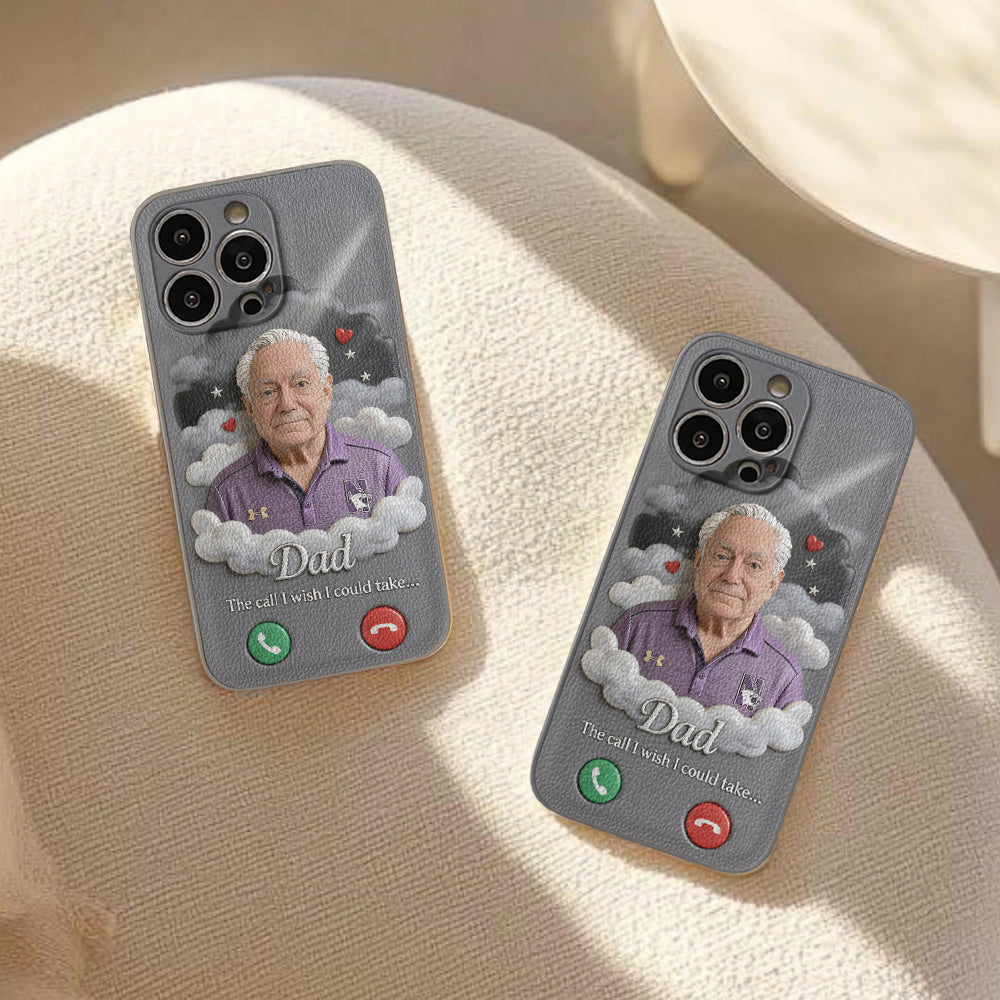 Personalized Latino Man Memorial Leather Phone Case Remembrance Gift