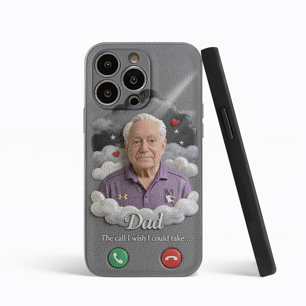 Personalized Latino Man Memorial Leather Phone Case Remembrance Gift