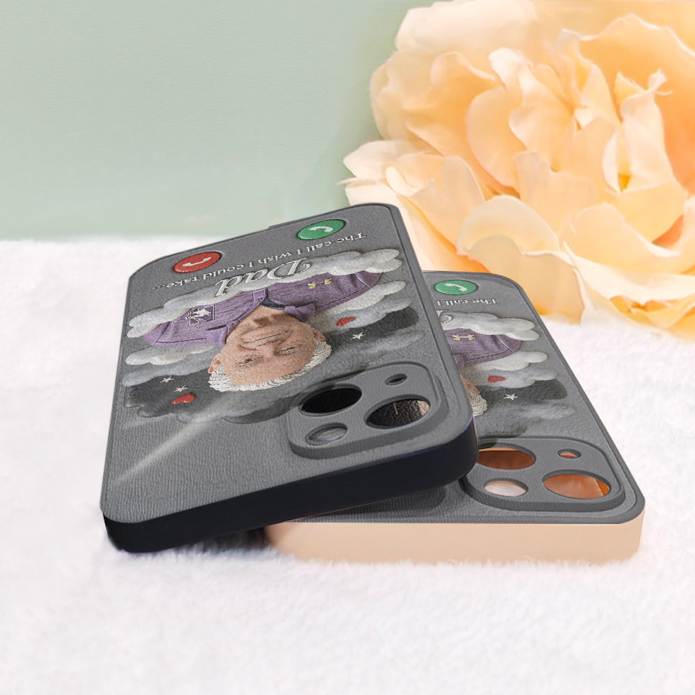 Personalized Older Man Grandpa Memorial Leather Phone Case Sympathy Gift