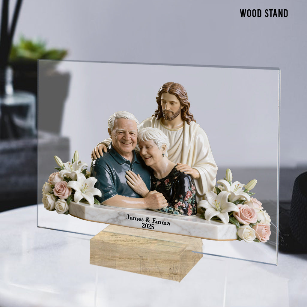 Personalized Memorial Middle-Aged Woman Custom Shaped Acrylic Plaque