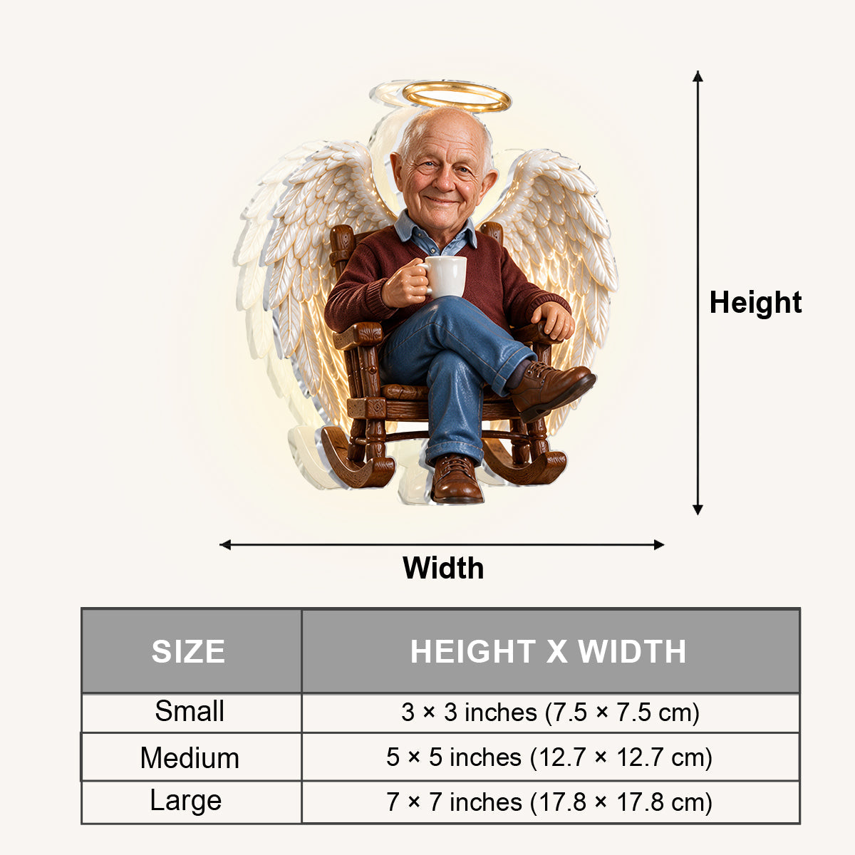 Personalized Older Latino Man Grandpa Memorial LED Light Ceramic Pot