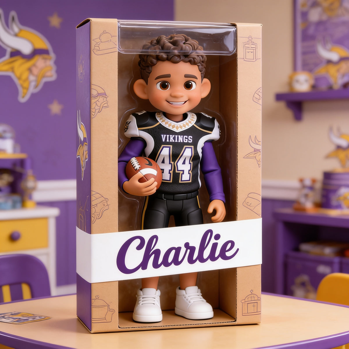 Personalized Latino Youth American Football Player Custom Shaped Acrylic Plaque